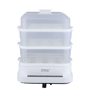 Wanlida Electric Steamer 32L Three Layer Food Grade PP Large Capacity Steam Cooker With Transparent Tray For Fish Chicken - Product Image 4