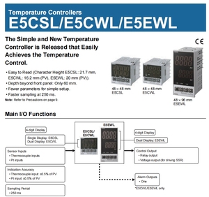 <strong>Temperature</strong> <strong>Controllers</strong> E5CSL E5CWL E5EWL 48*48mm 48*96mm 100-240VAC <strong>Relay</strong> <strong>Output</strong> Easily Achieves the <strong>Temperature</strong> Control - Product Image 5