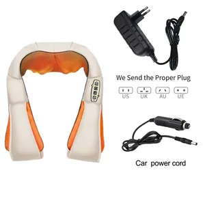 ยอดนิยมไฟฟ้าคอและกลับนวดบ้านและรถใช้ผ้าคลุมไหล่นวด Deep Keading Shiatsu เครื่องนวด - Product Image 3