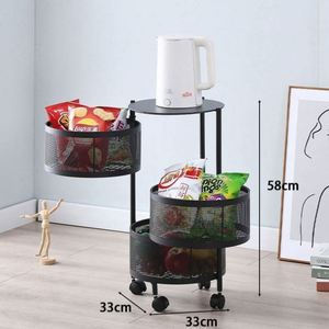 Organizador de Cocina, Estante Metálico Multicapa para Ahorrar Espacio, Almacenamiento de Frutas y Verduras, Estante Giratorio - Product Image 5