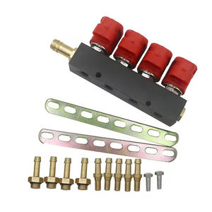Kit de Unidad de Control de Riel de Inyección de Gas para Automóviles de GLP/GNC, 2/<span class=keywords><strong>3</strong></span> Ohmios, 4 Cilindros, Rojo, Piezas de Automóviles de Gas - Product Image 1