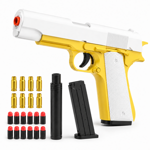 ปืนของเล่นยิงลูกดอกนิ่ม รุ่น <span class=keywords><strong>1911</strong></span> <span class=keywords><strong>Colt</strong></span> Shell Eject ลายไม้ ขนาด 19 ซม. สำหรับเด็ก เล่นยิงปืนกลางแจ้ง - Product Image 5