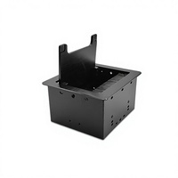 Enchufe de Mesa Abatible con Cepillo para Ocultar el Conector, Toma de Corriente Multimedia para Escritorio de Oficina con Puertos de Red HDMI y VGA