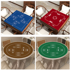 Tapis de table Guandan en caoutchouc épaissi, antidérapant, résistant à l'usure, pour jeux de cartes, échecs et divertissements. - Product Image 1