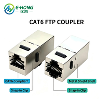 Coupleur Keystone RJ45 FTP CAT6 E-HONG Femelle-Femelle Blindé Métallique pour Extension de Câble Réseau
