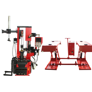 Démonte-pneus et équilibreuse de roues robustes rouges, capacité 3000 kg, pour moyeux de 12 à 28 pouces, équipement automatique pour pneus de voiture - Product Image 1