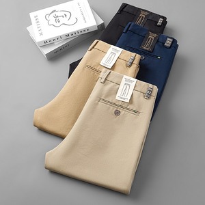 <span class=keywords><strong>Pantaloni</strong></span> Chino da <span class=keywords><strong>Uomo</strong></span> Casual Business, Gamba Dritta, in Misto Cotone Elasticizzato, Vestibilità Regolare, Vita Media, Personalizzabili OEM - Product Image 1