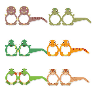 Dinosauro animale simpatico cartone animato 3D occhiali nuovi oggetti <span class=keywords><strong>di</strong></span> scena per foto <span class=keywords><strong>di</strong></span> carta per feste per bambini decorazioni <span class=keywords><strong>di</strong></span> carnevale - Product Image 2