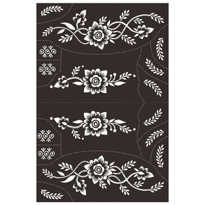 Pochoir de <span class=keywords><strong>tatouage</strong></span> temporaire classique pour hommes, réutilisable, écologique, brillant, au henné, motif <span class=keywords><strong>floral</strong></span>, autocollant de <span class=keywords><strong>tatouage</strong></span> DIY - Product Image 3