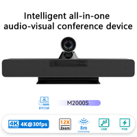 Système de visioconférence 4K tout-en-un OEM/ODM direct usine, double objectif, zoom 12x, grand angle 120°, suivi IA du locuteur, USB, Wi-Fi