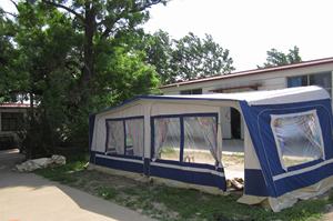 Grande <span class=keywords><strong>auvent</strong></span> de <span class=keywords><strong>caravane</strong></span> d'extérieur 872-1150cm <span class=keywords><strong>Toile</strong></span> intégrale Deux portes automatiques Poteau en aluminium Cadre en acier Pêche Deux chambres Structure - Product Image 3