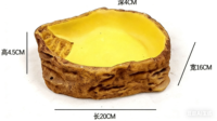 Bols en résine pour nourriture et eau des reptiles, mangeoire pour vers, bol d'alimentation pour amphibiens, décoration de terrarium pour lézards, caméléons, léopards