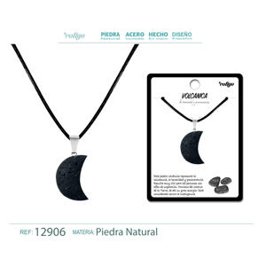 Colgante de Piedra Volcánica Vintage de Moda con Cuarzo, Amatista, Diamante, Ágata, Perla y Cadena de Aleación de Cobre para Regalo o Fiesta - Product Image 1