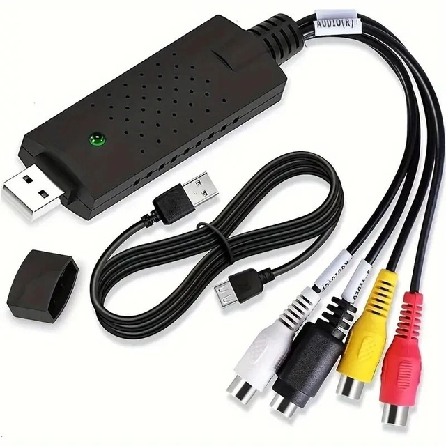 USB 2.0 VHS to DVD Converter Analog Video to Digital Format Audio Video DVD VHS Record Capture Card for Win 8 Win 10