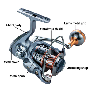 Haute qualité pêche en eau douce salée entièrement en métal <span class=keywords><strong>moulinet</strong></span> de <span class=keywords><strong>surfcasting</strong></span> 4000 longue coulée moulinets de pêche pour perche basse - Product Image 2
