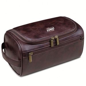 Neceser de Viaje Personalizado para Hombre - Bolsa de Aseo Grande de Cuero PU con Nombre Personalizado, Regalo para Esposo, Novio, Papá - Product Image 2