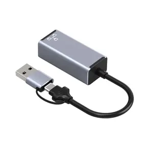 Adattatore Ethernet USB C /USB A USB 3.0 A 10 100 1000 Mbps adattatore di rete LAN Gigabit Mini adattatore Internet RJ45