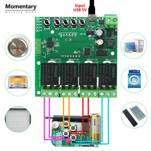 Smart WiFi inalámbrico empujando relé interruptor momentáneo 5V DIY relé inteligente módulo Compatible con <span class=keywords><strong>Alexa</strong></span> eco IFTTT - Product Image 3