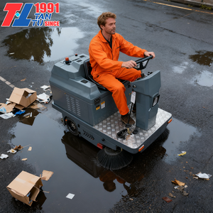 Barredora Eléctrica de Pisos de Gran Tamaño, con Batería, Equipo de Limpieza de Calles, Barredora Automática - Product Image 1