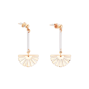 Boucles d'oreilles pendantes tendance en acier inoxydable 316L avec placage or PVD, durables et résistantes - Product Image 2