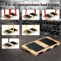 Plataforma de Madera para Bandas de Resistencia, Base para Ejercicios de Fitness, Tabla de Ejercicios para Gimnasio en Casa
