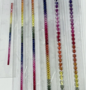 Pierres précieuses libres <span class=keywords><strong>de</strong></span> laboratoire couleur <span class=keywords><strong>saphir</strong></span> <span class=keywords><strong>de</strong></span> différentes tailles, taille octogonale 2x3mm 3x4mm 3x5mm 4x6mm - Product Image 3