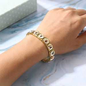 Correa de reloj de acero inoxidable DIY con dijes de estilo redondo de perro, hecha a mano, de ensamblaje italiano, tipo pulsera - Product Image 2