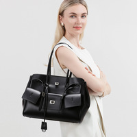 Bolso Tote Nuevo de la Marca B, Modelo Rodeo para Mujer, en PU, Moderno, Minimalista, de Alta Gama, Gran Capacidad, para Viajar al Trabajo, Estilo Urbano y Sencillo