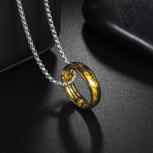 Collar con Colgante de Anillo de Rey Demonio Vintage al por Mayor, Collar con Colgante de Acero Inoxidable para Hombre, Joyería de Moda - Product Image 3