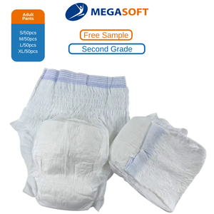 Couches pour adultes jetables de qualité B en gros, haute absorption, culottes absorbantes en vrac pour hommes et femmes, soins pour l'incontinence - Product Image 1