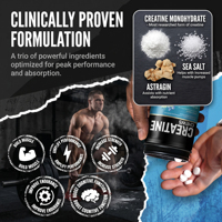 Comprimés de créatine Biokom OEM Private Label, 60 comprimés à croquer, booster d'énergie et d'endurance avant l'entraînement, complément sportif pour la remise en forme.