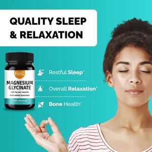 Cápsulas de Glicinato de Magnesio 400mg con Etiqueta Personalizada, Favorecen un Sueño de Calidad para Adultos, Suplemento de Glicinato de Magnesio - Product Image 5