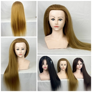 Tête de mannequin réaliste femme, demi-corps afro-américain, avec support de présentation pour perruque en cheveux humains naturels tissés à la main, décoloration des cheveux - Product Image 2