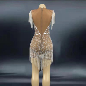 Abbigliamento Femminile di Qualità, Elegante Abito da Donna 2022 con Paillettes e Frange, Vestito da Festa Patchwork, Vestidos De Fiesta Largos Elegantes <span class=keywords><strong>Y</strong></span> - Product Image 3