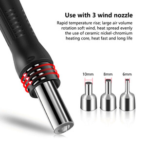 8898 Estação De Retrabalho De Solda <span class=keywords><strong>2</strong></span> em <span class=keywords><strong>1</strong></span> Estação De Solda Multi-função Solda Pistola De Calor De Ferro, Temperatura Ajustável e Volume De Ar - Product Image 5