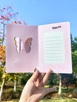 BIG ROLE Carte de vœux en papier 3D découpée au laser holographique avec motif papillon, décoration perlée et enveloppe assortie pour anniversaire et cadeau de fêtes