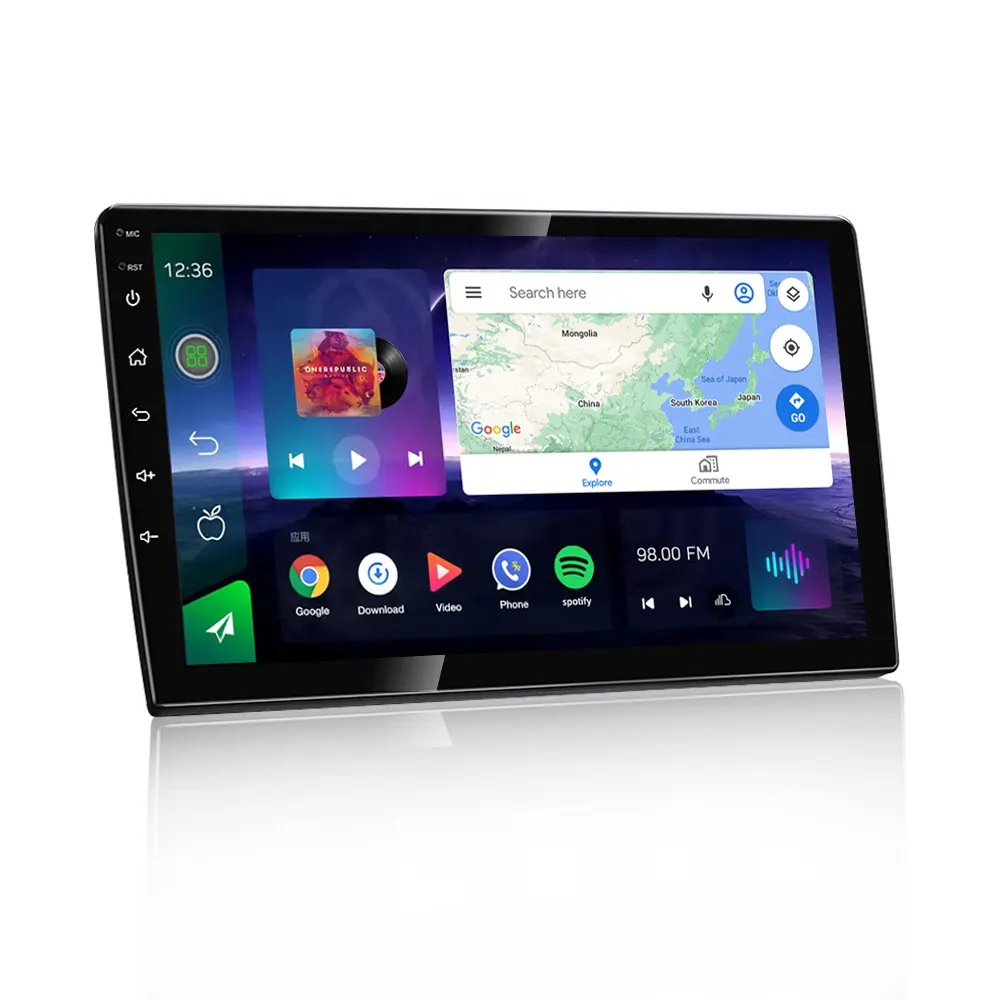 Evrensel DSP 2 Din Android 10 araba multimedya oynatıcı Stereo AutoAudio GPS navigasyon DVD Video Carplay
