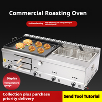 Griddle Listrik Komersial Stainless Steel untuk Dapur, Laris Manis, Dilengkapi 2 Penggorengan untuk Dijual