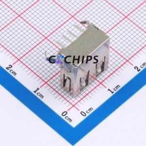 BX-TYPE-A-MWC4P USB Connector Bent Lead Through Hole Connector Type-A Female Right Angle Insert 4P - Product Image 2