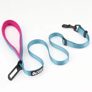 Pet Supplies High Quality Dog Leash Collar color contrast Nylon Necklace Leash puppy traction rope dog accessories