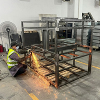 Fabrication de structures en tubes carrés en acier découpés au laser YISHANG pour supports de rayonnages et étagères industriels