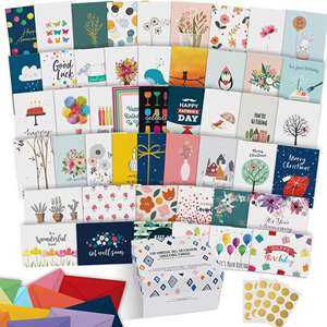 Assortimento di Biglietti d'Auguri Personalizzati all'Ingrosso 4x6 con Messaggi Unici per Compleanno e Ringraziamento, con Buste e Scatola - Product Image 2