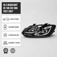 Phare avant droit à LED OEM 10D941006 10D941005, économe en énergie, pour VW ID3 2020-2025, véhicule électrique compact, plateforme MEB