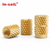 Inserts filetés en laiton OEM à résistance au couple M3 M4 M5, écrous d'insertion moulés pour l'automobile, la robotique et le moulage par injection plastique