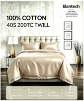 Ensemble de draps en coton uni, literie 100% coton, linge de lit en coton uni, ensemble de literie en coton prêt pour l'hôtel