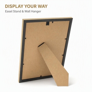 <b>Gold</b> Grid Textured PS Foam Photo <b>Frame</b>, <b>A4</b> Size (21×29.7cm) - Tabletop & Wall Mountable - Product Image 2