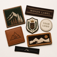 Écusson personnalisé tissé, étiquette brodée, badge en cuir, logo chenille, motif de luxe pour veste, équipement, vêtements, accessoire de mode