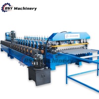Máquina perfiladora de láminas para techos corrugados BSY IBR, controlada por PLC, con desbobinador hidráulico, incluye motor y bomba de presión.