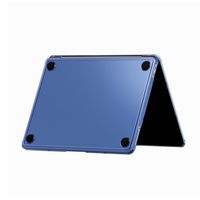 Étui ultra transparent bleu marine indigo anti-jaunissement pour ordinateur portable, entièrement recouvert avec un design de cadre en PC pour Macbook 2026 NEO