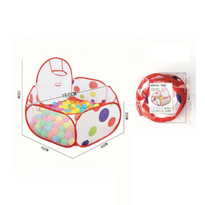 Piscina de bolas de verano para niños, juguetes de entretenimiento en interiores, 150cm de diámetro, Red de 3 lados, piscina de penalización redonda con juego de tiro - Product Image 3
